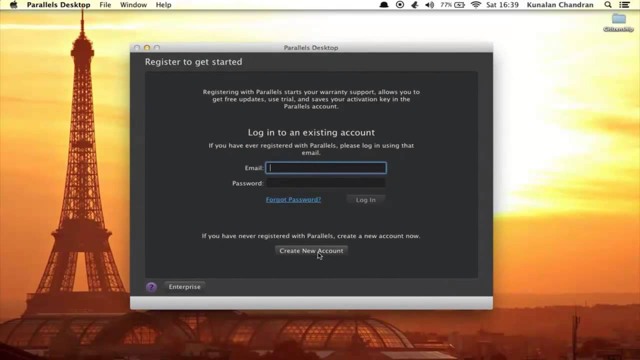 parallels for mac install tools